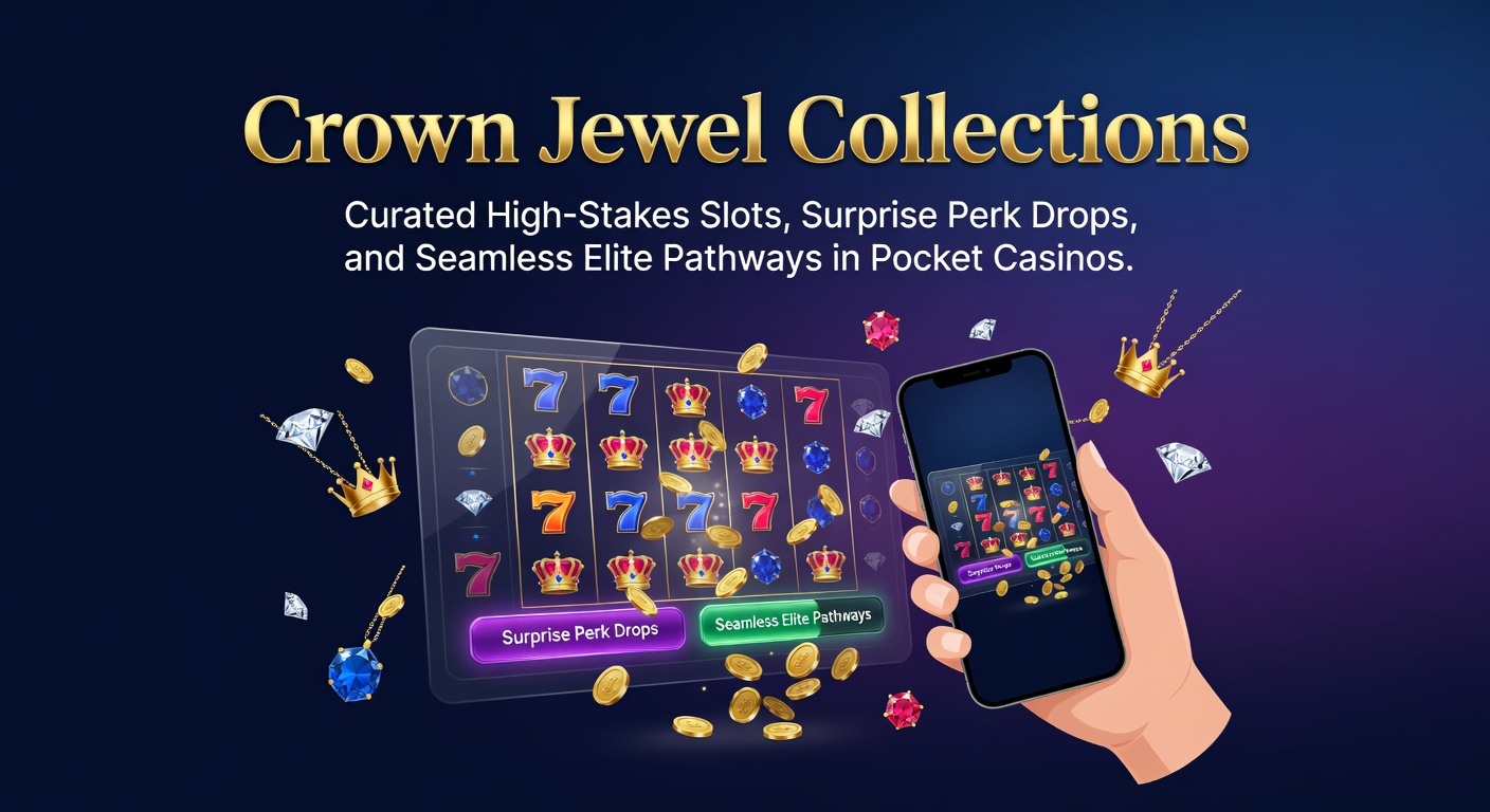 Vibrant display of crown jewel slot collection interface on a mobile screen, showcasing glittering high-stakes reels and perk notifications