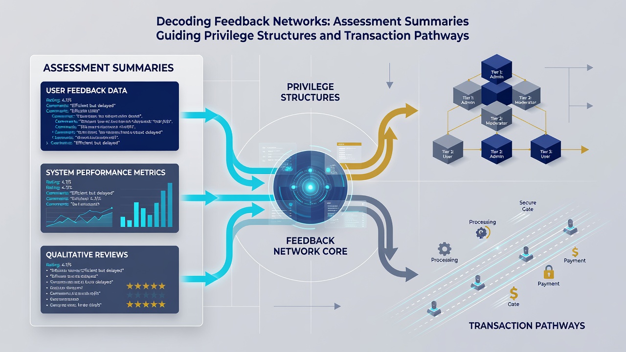 Flowchart illustrating how assessment summaries influence transaction pathways in mobile reel platforms