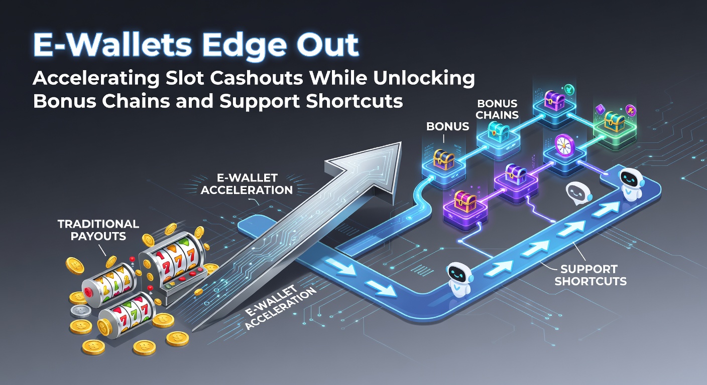 Close-up of slot machine reels aligning for a bonus chain payout, with e-wallet app overlay showing instant deposit and support chat icon