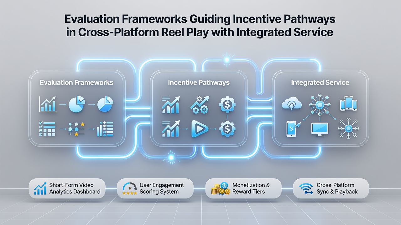 Illustration of integrated service components supporting incentive pathways in reel play across platforms