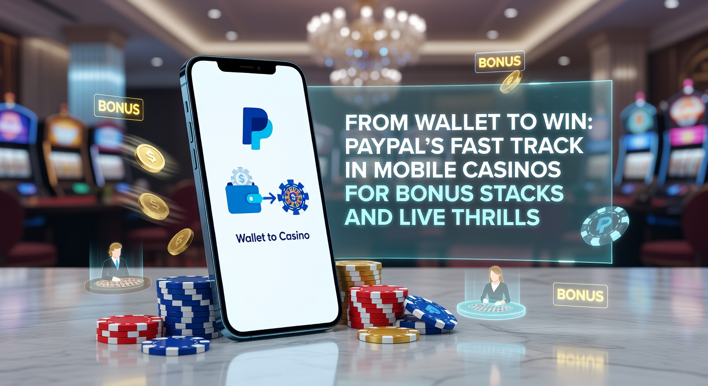 Smartphone displaying a mobile casino app with PayPal deposit screen and live dealer game lobby in the background