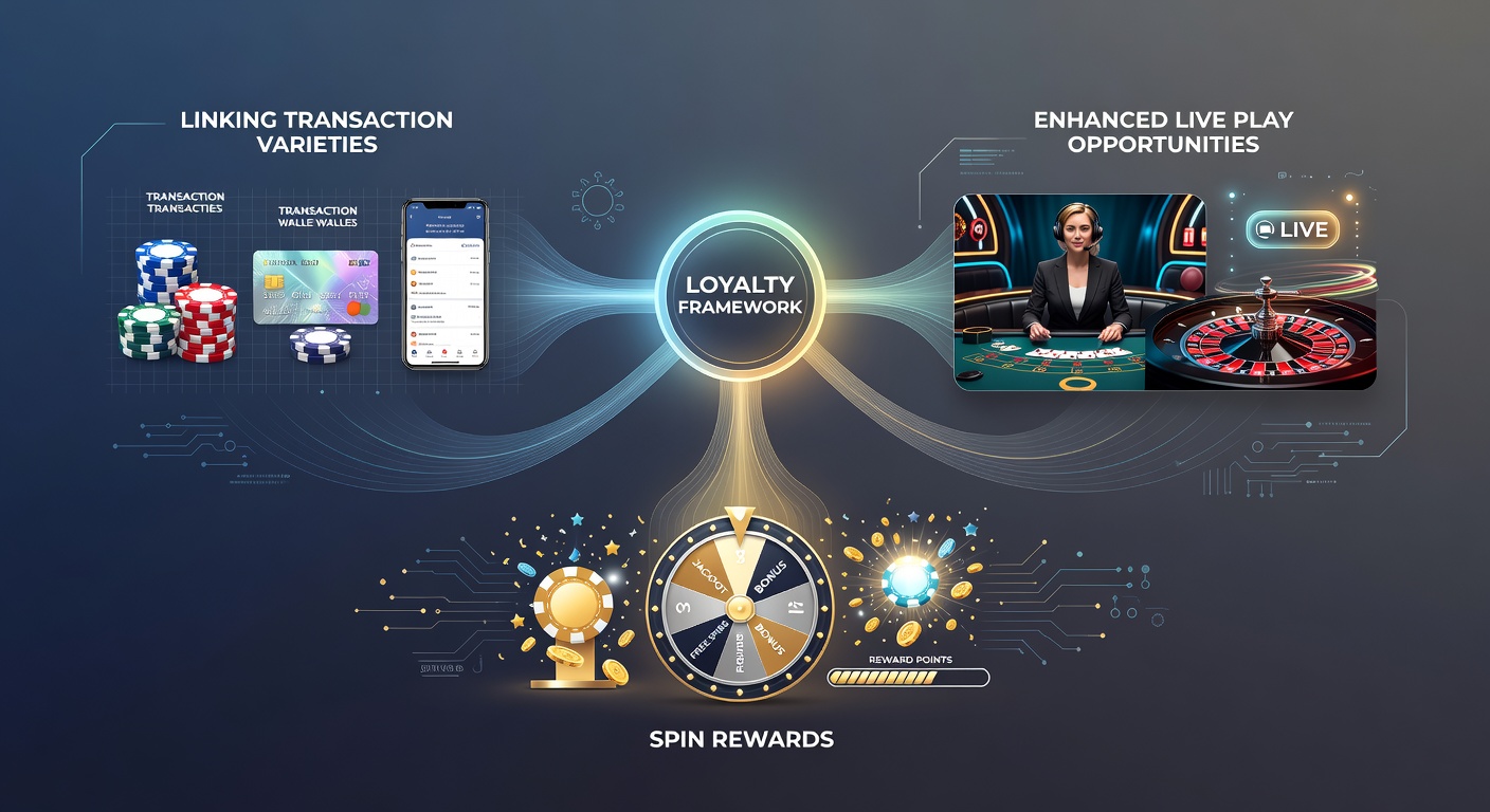 Digital casino interface showing multiple payment options linked to live dealer tables and spin reward meters