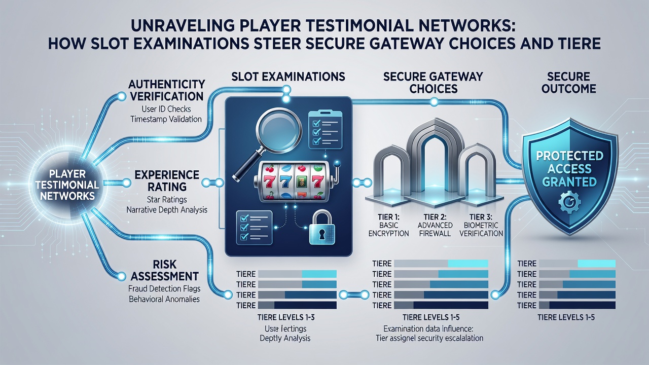 Flowchart illustrating connections between slot reviews, secure gateways, and tiered incentives in digital arenas